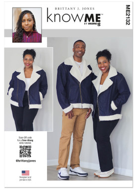Know Me ME2132 | Know Me Sewing Pattern Unisex Motorcycle Jacket by Brittany J. Jones | Front of Envelope