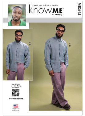 ME2142 | Know Me Sewing Pattern Men's Shirt and Jeans with