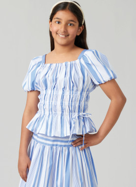 McCall's M8619 | McCall's Sewing Pattern Girls' Ruched Dress, Top and Skirt