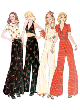 McCall's M8622 | McCall's Sewing Pattern Misses' Blouse, Halter and Pants