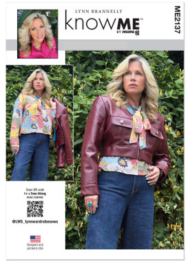Know Me ME2137 | Know Me Sewing Pattern Misses' Blouse and Jacket by Lynn Brannelly | Front of Envelope