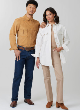 McCall's M8615 | McCall's Sewing Pattern Unisex Shirts