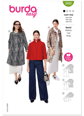 Burda Style BUR5688 | Burda Style Pattern 5688 Misses' Coats and Jackets | Front of Envelope