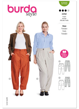 Burda Style BUR5703 | Burda Style Pattern 5703 Misses' Trousers | Front of Envelope
