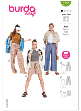 Burda Style BUR5707 | Burda Style Pattern 5707 Misses' Trousers | Front of Envelope
