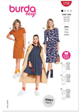 Burda Style BUR5708 | Burda Style Pattern 5708 Misses' Dresses | Front of Envelope