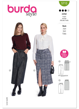 Burda Style BUR5715 | Burda Style Pattern 5715 Misses' Skirts | Front of Envelope