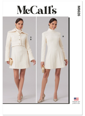 M8626 (PDF) | McCall's Sewing Pattern Misses' Cropped Jacket and