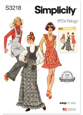 Simplicity S3218 | Simplicity Sewing Pattern Misses' Jumpers and Tunic | Front of Envelope