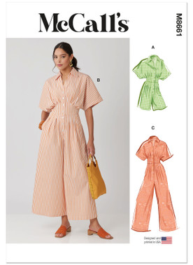 McCall's M8661 | Misses' Jumpsuit in Three Lengths | Front of Envelope