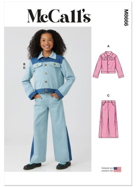 McCall's M8666 | Girl's Jacket and Pants | Front of Envelope