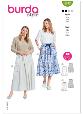 Burda Style BUR5643 | Burda Style Pattern 5643 Misses' Skirts | Front of Envelope