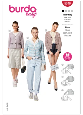 Burda Style BUR5649 | Burda Style Pattern 5649 Misses' Jackets | Front of Envelope