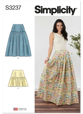 S3237 (PDF) | Simplicity Sewing Pattern Misses' Skirt in Three
