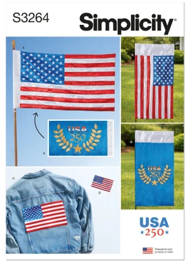 Simplicity S3264 | Simplicity Sewing Pattern Flags and Appliques | Front of Envelope