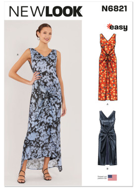 New Look N6821 | New Look Sewing Pattern Misses' Dress in Two Lengths | Front of Envelope