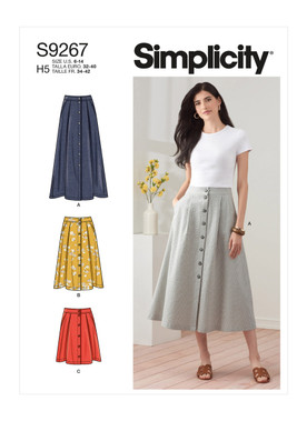 Simplicity S9267 | Misses' Skirt In Three Lengths | Front of Envelope