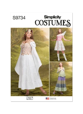 Simplicity S9734 | Misses' Costumes by Andrea Schewe Designs | Front of Envelope