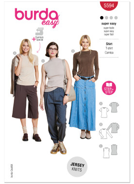 Burda Style BUR5594 | Burda Style Pattern 5594 Misses' Tops | Front of Envelope