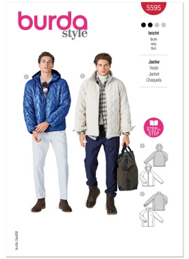Burda Style BUR5595 | Burda Style Pattern 5595 Men's Jackets | Front of Envelope
