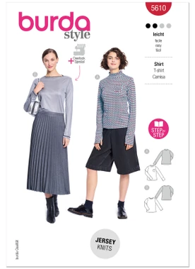 Burda Style BUR5610 | Burda Style Pattern 5610 Misses' Shirt | Front of Envelope