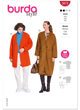 Burda Style BUR5613 | Burda Style Pattern 5613 Misses' Jacket and Coat | Front of Envelope