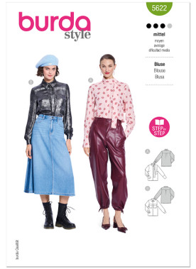 Burda Style BUR5622 | Burda Style Pattern 5622 Misses' Blouse | Front of Envelope