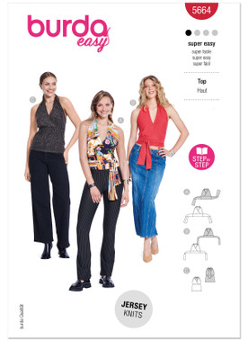 Burda Style BUR5664 | Burda Style Pattern 5664 Misses' Tops | Front of Envelope