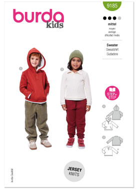 Burda Style BUR9185 | Burda Style Pattern 9185 Children's Sweatshirt | Front of Envelope