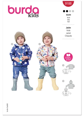 Burda Style BUR9188 | Burda Style Pattern 9188 Toddler's Jackets | Front of Envelope