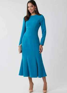 Simplicity S3301 | Simplicity Sewing Pattern Misses’ Midi Length Dress with Sleeve Variations and Custom Cup Sizes