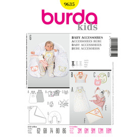 Burda Style BUR9635 | Baby Accessories | Front of Envelope