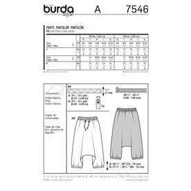 Burda Style BUR7546 | Pants | Back of Envelope