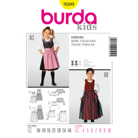 Burda Style BUR9509 | Dirndl Dress | Front of Envelope