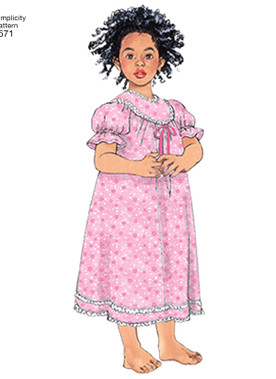 Simplicity S1571 | Child's & Girls' Loungewear Separates
