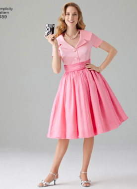 Simplicity S1459 | Misses' & Miss Petite 1950s Vintage Dress