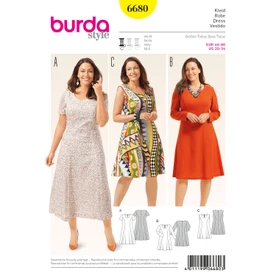 Burda Style BUR6680 | Women's Dress | Front of Envelope