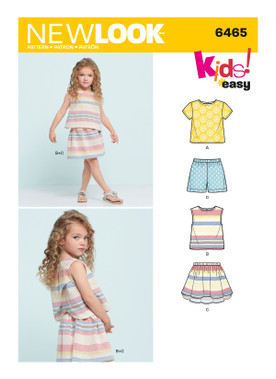新品　little cotton clothes ◆ 5-6歳 N6465 | New Look Sewing Pattern Child's Easy Top, Skirt and