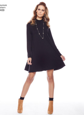 New Look N6469 | Misses' Easy Knit Dress with Length and Sleeve Variations