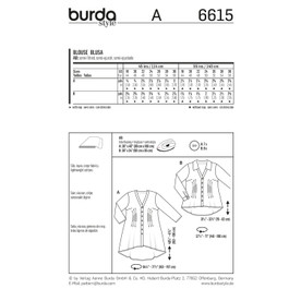 Burda Style BUR6615 | Blouse | Back of Envelope