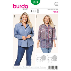 Burda Style BUR6614 | Blouse | Front of Envelope