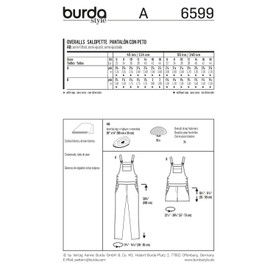 Burda Style BUR6599 | Overalls | Back of Envelope