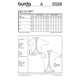 Burda Style BUR6588 | Jacket | Back of Envelope