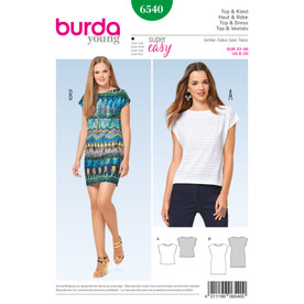 Burda Style BUR6540 | Misses' Top and Dress | Front of Envelope