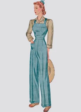 Simplicity S8447 | Misses' Vintage Pants, Overalls and Blouses
