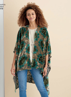 Simplicity S8419 | Misses' Kimono Style Wrap with Variations