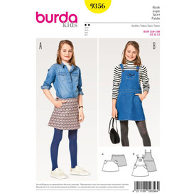 Burda Style BUR9356 | Girl/Girl Plus Skirt | Front of Envelope