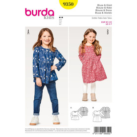 Burda Style BUR9350 | Child's Dresses | Front of Envelope