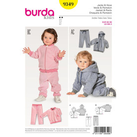 Burda Style BUR9349 | Babies' Jogging Suit | Front of Envelope
