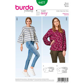 Burda Style BUR6477 | Misses' Top | Front of Envelope
